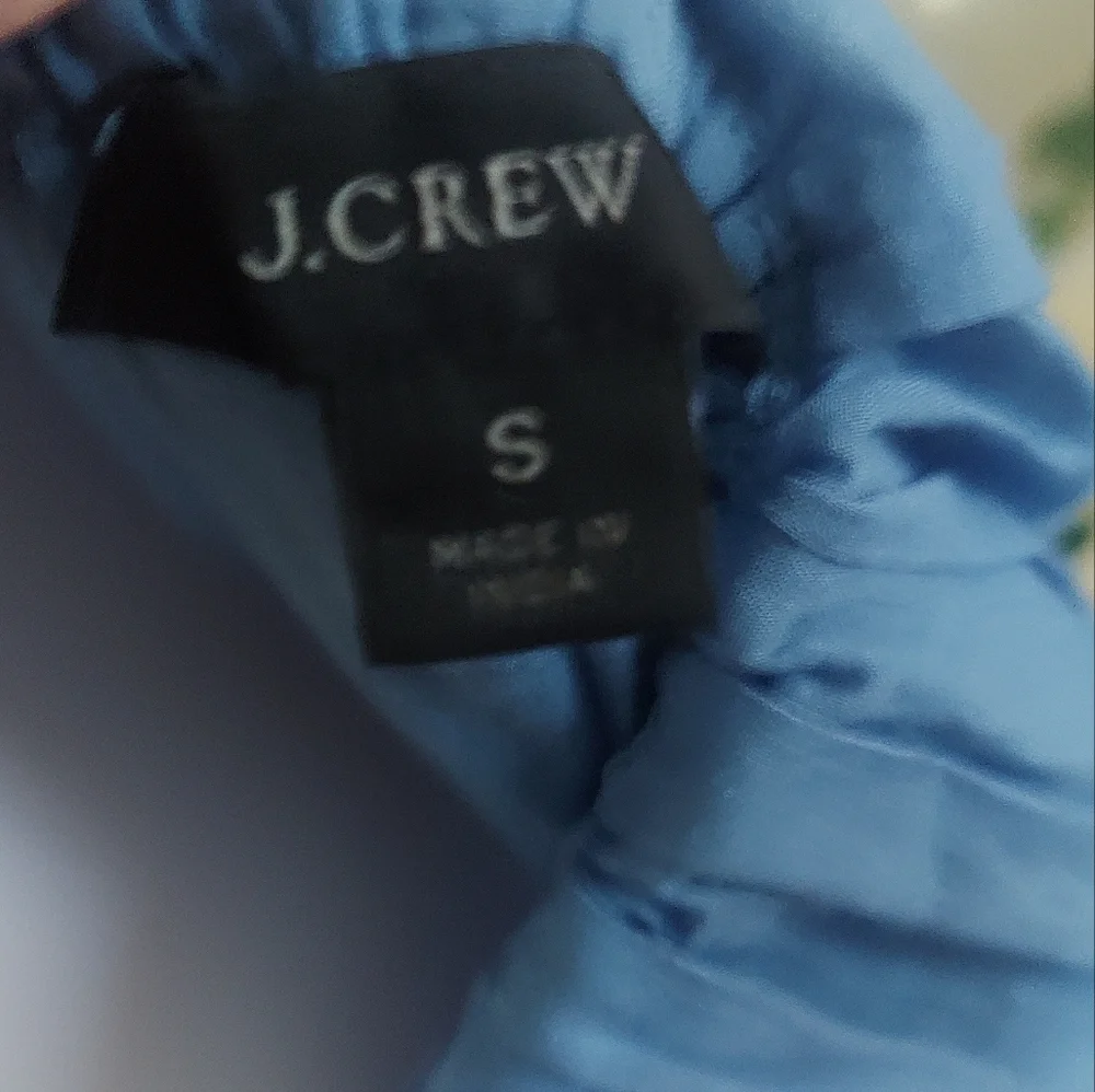 J Crew ruffled blue dress